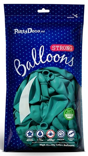 50 ballons étoiles turquoise 23cm 2