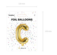 Oversigt: Folieballon C guld 35 cm