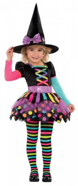 Technicolour Witch Costume for Girls