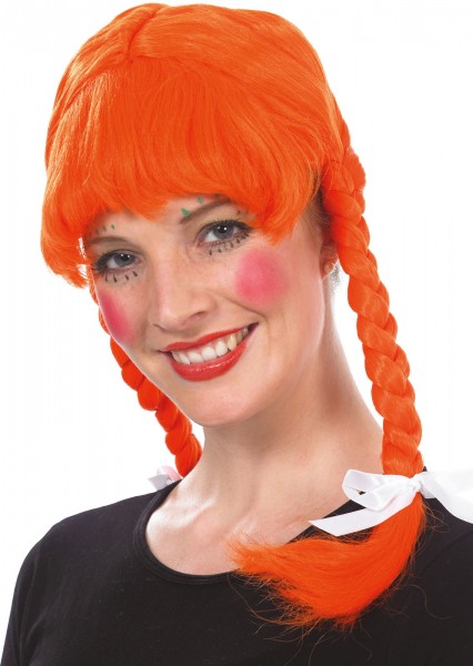 Strong girl wig orange