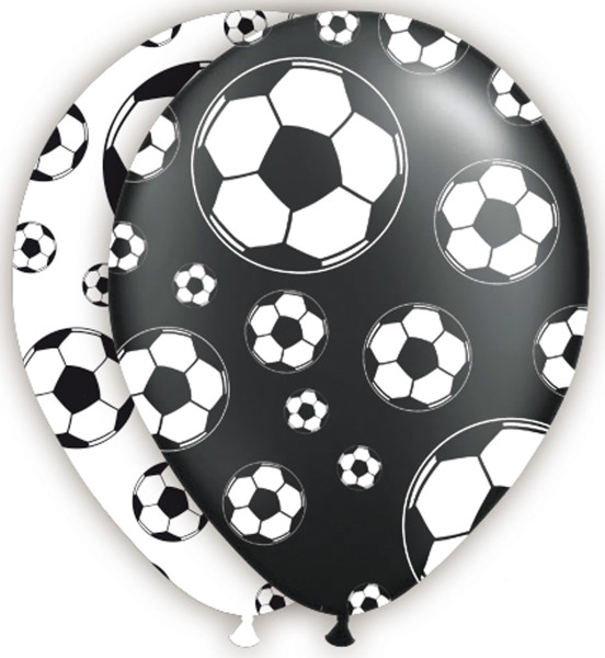 8 globos de látex futboleros
