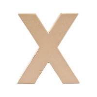 Oversigt: Bogstav X lavet af papirmasse 17,5 cm