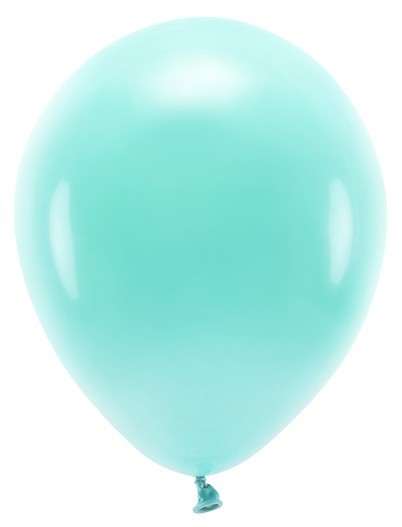 10 ballons éco pastel turquoise 26cm