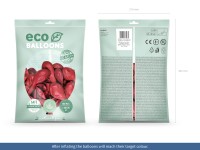 100 Eco metallic Ballons rot 30cm