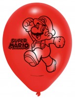 Vorschau: 6er Set Super Mario Luftballons 23cm