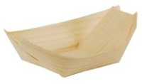 50 houten fingerfood kommen boot 11 x 6.5cm