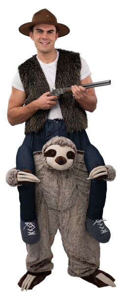 Clinging sloth piggyback costume