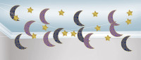 Vista previa: 6 percha decorativa Eid media luna y estrellas