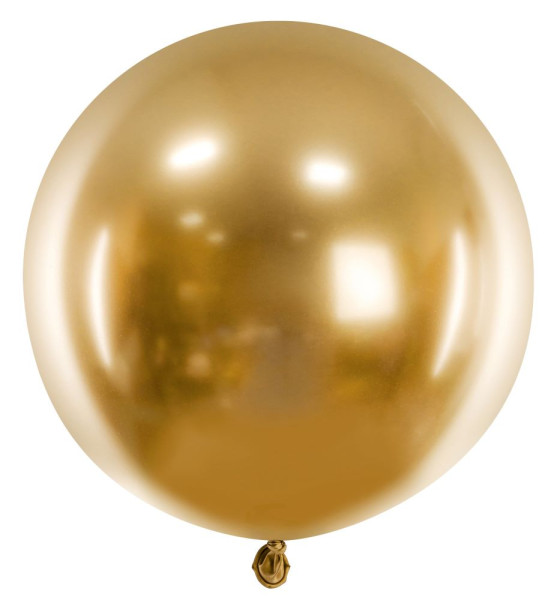 Balon Okrągły Błyszczący Złoty 60cm