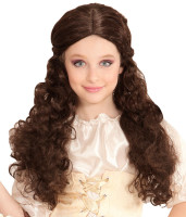 Parrucca medievale da donna marrone