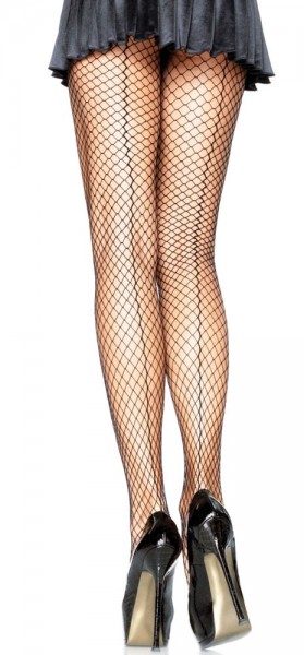 Black tights with mesh pattern Natalia