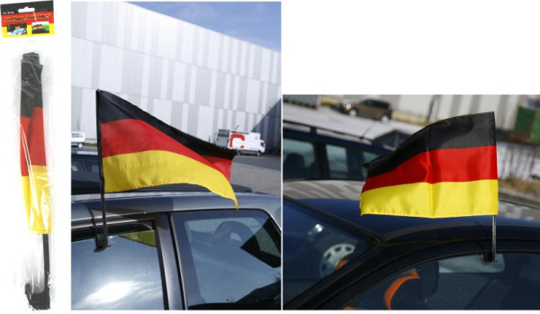 Autofahne Deutschland 45 x 30cm mit Stab