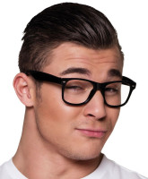 4-piece party nerd glasses set black