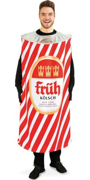 Męski kostium z puszki po wczesnym piwie Kölsch
