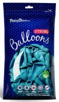 Vorschau: 50 Partystar metallic Ballons karibikblau 30cm