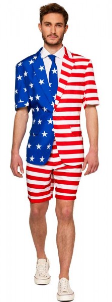 Suitmeister summer suit USA flag