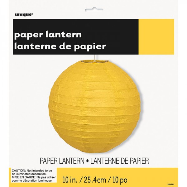 Lampion decoratie geel 25cmØ 2