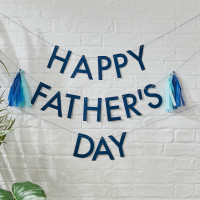 Happy Father's Day garland blue