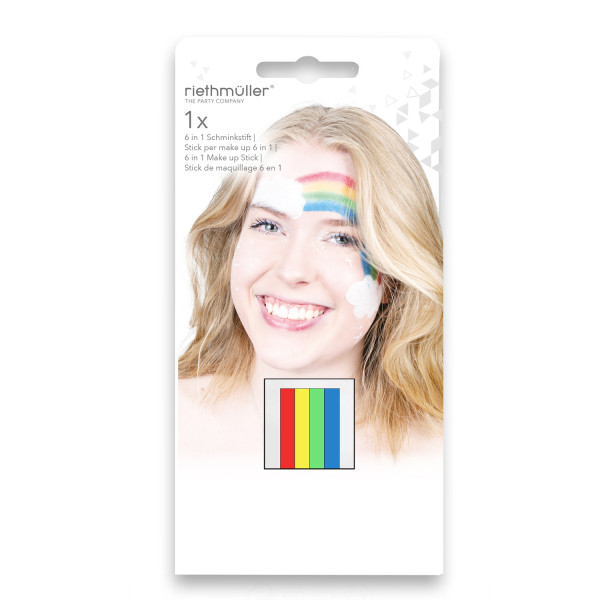 Rainbow make-up stick 6-i-1