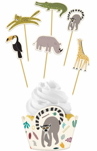 Zoo Birthday Party Muffin Set 12 pieces
