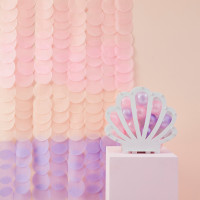 Pink and purple tissue paper curtain 1.8m