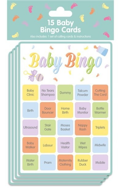 15 cartes à jouer bébé bingo
