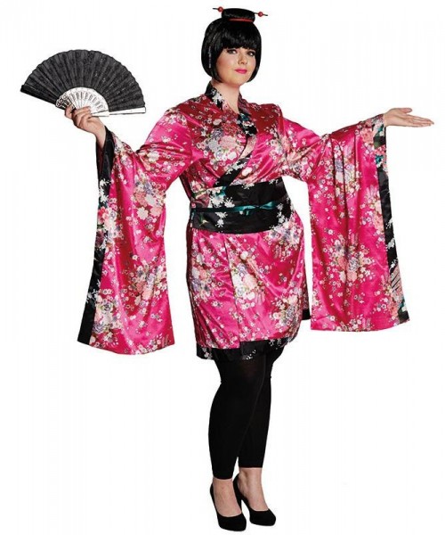 Pink geisha kostume til kvinder