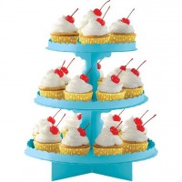 Preview: Cupcake stand 3-tier blue