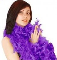Purple feather boa Clarisse