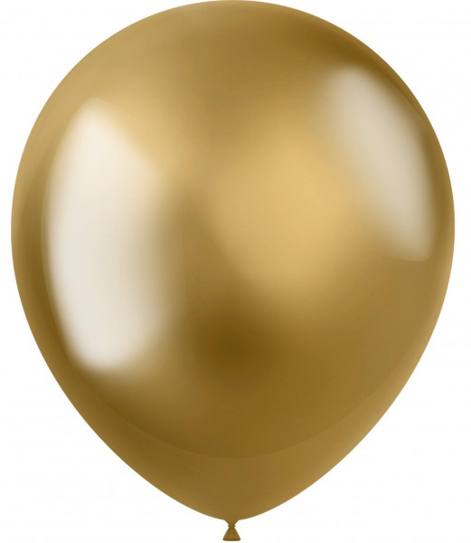50 Shiny Star Luftballons gold 33cm