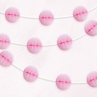 Honeycomb Garland Party Night Pink 213cm