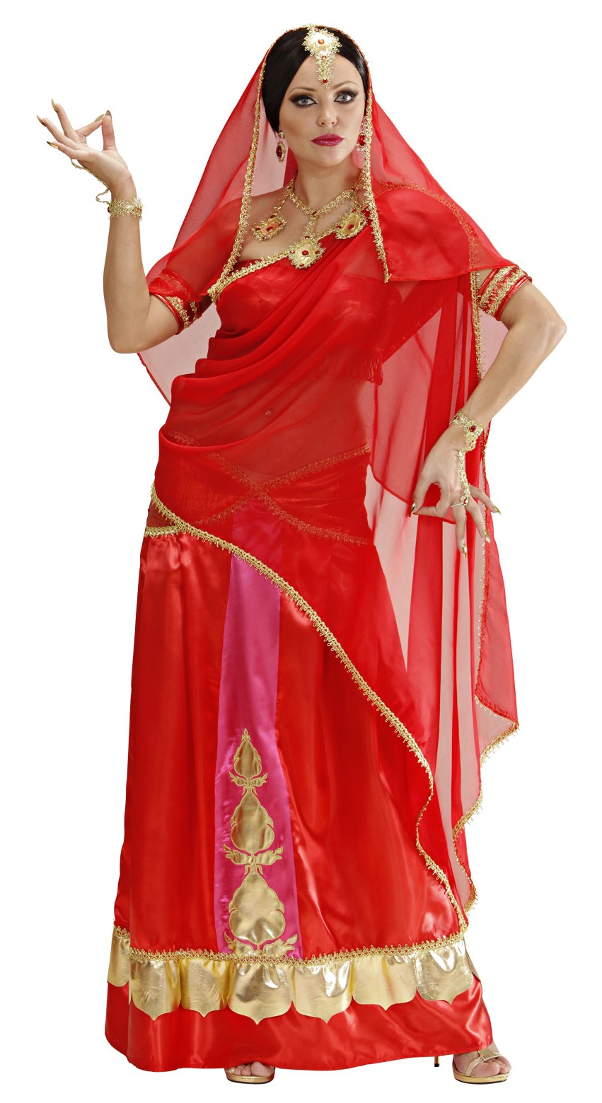 Disfraz de sari indio para mujer