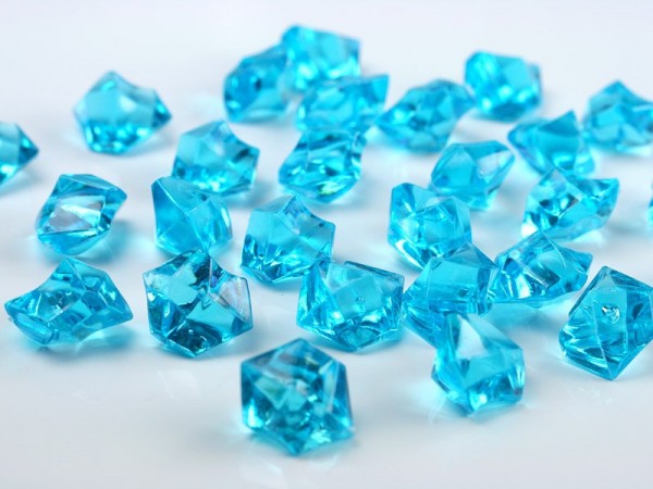 50 turquoise verspreide decoratieve kristallen 2