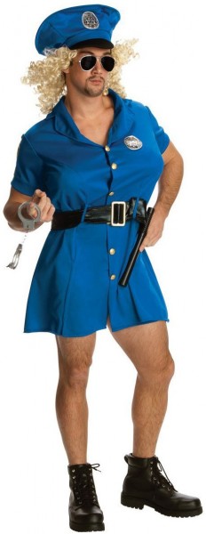 Policewoman costume for men