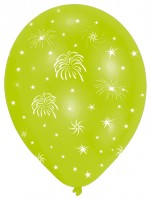 Vorschau: 6 Silvester Feuerwerk Luftballons 27,5 cm