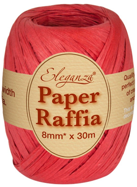 Gift ribbon made of raffia red 30m