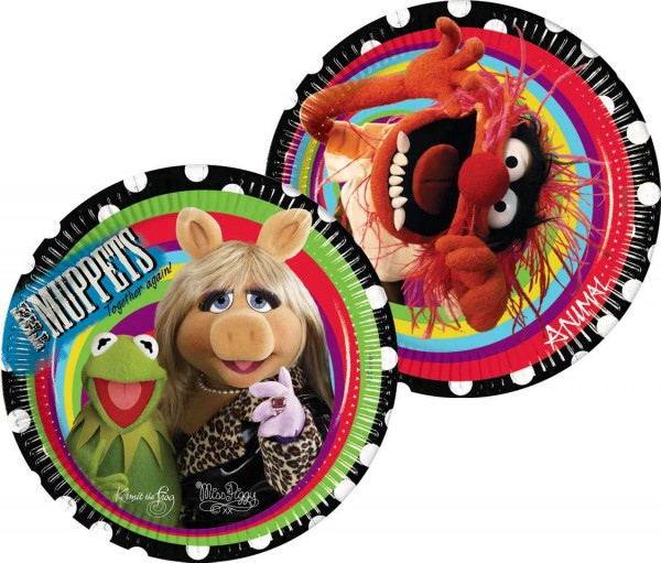 10 platos redondos de papel de los Muppets Kermit y sus amigos 23cm