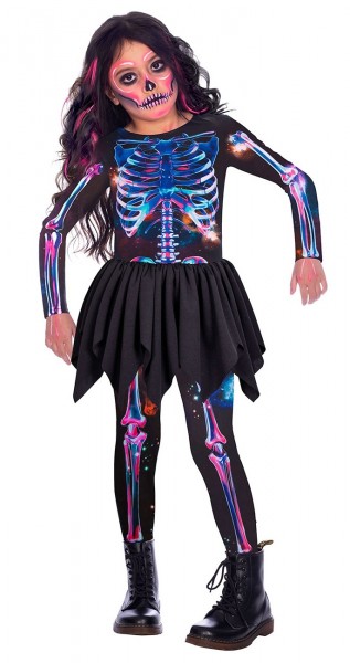 Mädchen Skelett Kostüm recycelbar
