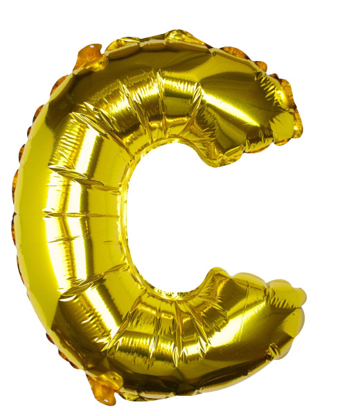 Goldener Buchstabe C Folienballon 40cm