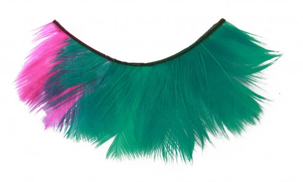 Green-Pink Fagiano Feather Lashes 3