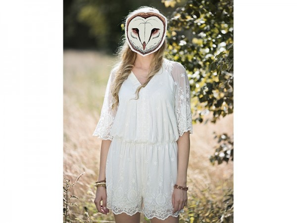 Paper mask owl with elastic band 3