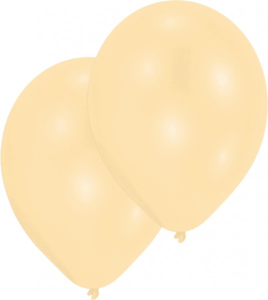 Set med 25 ballonger i elfenben pärlemor 27,5 cm