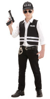 Police officer vest and hat kids set