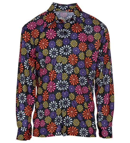 Camisa hippie flower power para hombre 4