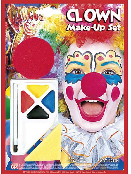 Clown make-up set met neus
