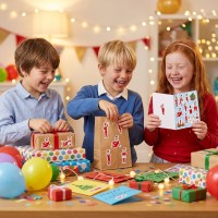 Christmas Elves Sticker Sheet with 12 Colourful Elf Stickers