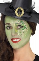Aperçu: Maquillage de sorcière verte dans un ensemble