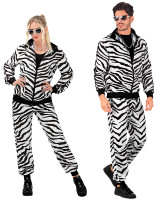Preview: Zebra tracksuit for adults
