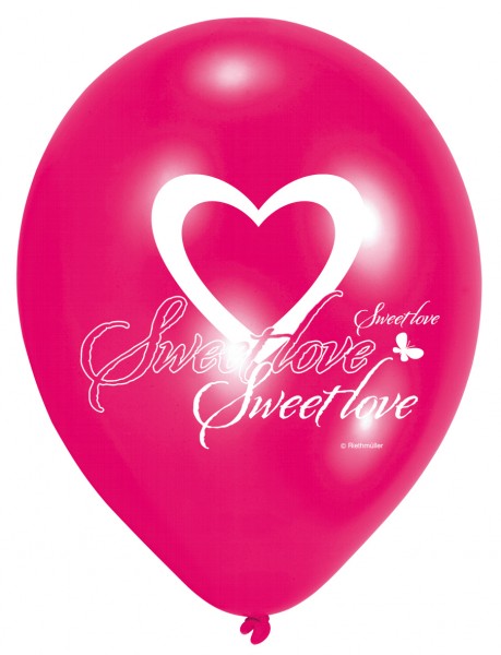 6 Sweet Love Luftballons 23cm 3
