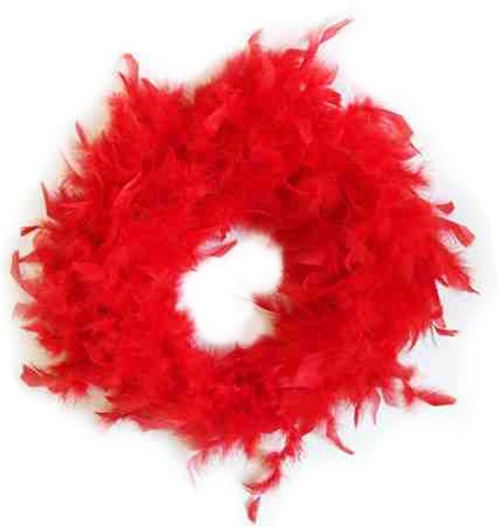 Red feather boa 180cm